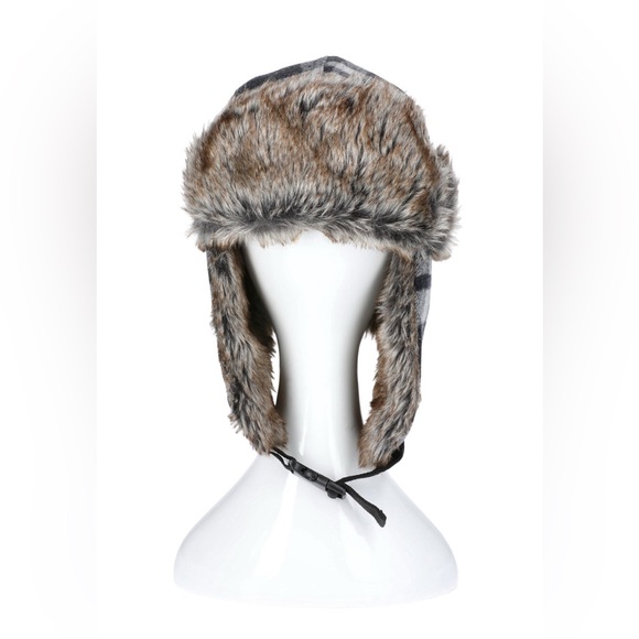 Ozark Trail Faux Fur Trapper Hat - Brown and Gray - Picture 1 of 4